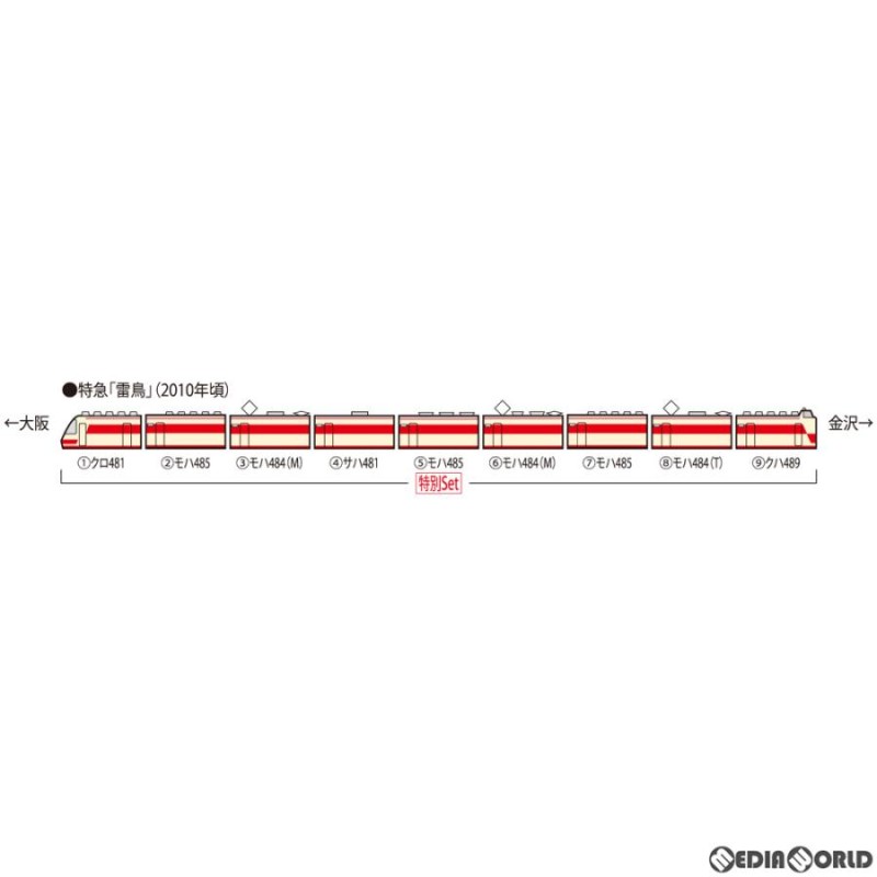 新品』『お取り寄せ』{RWM}HO-9095 特別企画品 JR 485・489系特急電車(雷鳥・クハ489-600)セット(9両)(動力付き) HOゲージ  鉄道模型 TOMIX(トミックス) | LINEブランドカタログ
