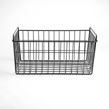 INK鐵製烤漆收納籃M 黑
