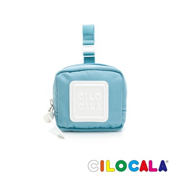 CILOCALA 亮彩尼龍防潑水可扣式零錢包 堡礁藍