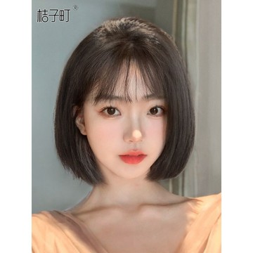 仿真假髮🔥假髮女短髮全頭套女夏季新款時尚波波頭仿全真人髮輕薄自然假髮套輕便 透氣 舒適 增髮量 自然 頭頂假髮