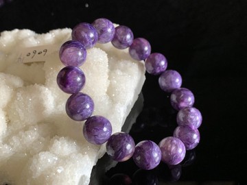 天然紫龍晶手鍊 圓珠 玉化紫龍晶手鏈 手串 送禮 能量水晶