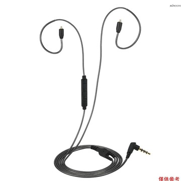 SHURE (mihappyfly)3.5 毫米有線耳機線可拆卸替換耳機線帶麥克風 MMCX 連接器,適用於舒爾 SE2