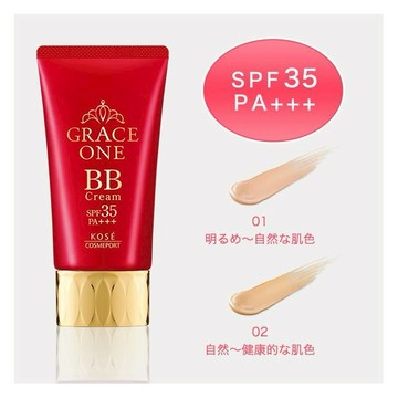 大賀屋 日本製 KOSE高絲 特濃彈力BB霜 一瓶7效 GRACE ONE BB霜 膠原蛋白BB霜 J00054343