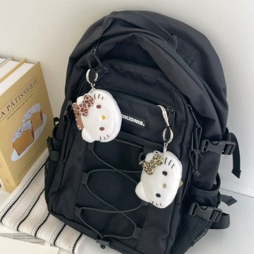 🇰🇷 韓國KKOBA 現貨 三麗鷗 Kitty 銀扣 豹紋蝴蝶結 大頭零錢包 迷你束口包 吊飾 鑰匙圈