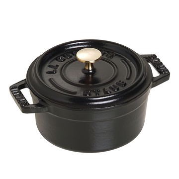 staub 圓型琺瑯鑄鐵鍋  10cm  黑色  1個