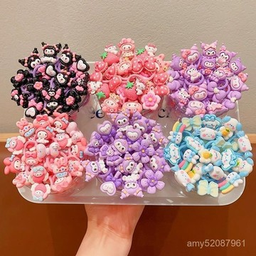 【臺灣-出貨】🌟庫洛米兒童橡皮筋不傷髮可愛小女孩卡通髮繩-拇指髮圈頭繩髮飾女孩卡通髮飾禮物可愛 SAM4