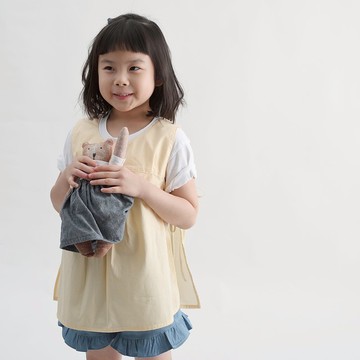 \季末出清/ Suika雙領棉質背心。黃色方格款