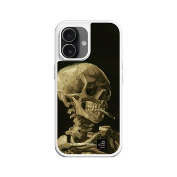 iPhone 17 SolidX 白 - Van Gogh Museum - Crâne de squelette fumant une cigarette
