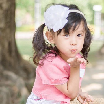 白色紗款 小花童髮箍