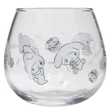 【震撼精品百貨】My Melody_美樂蒂~日本SANRIO三麗鷗美樂蒂 透明玻璃杯-滿版*77528
