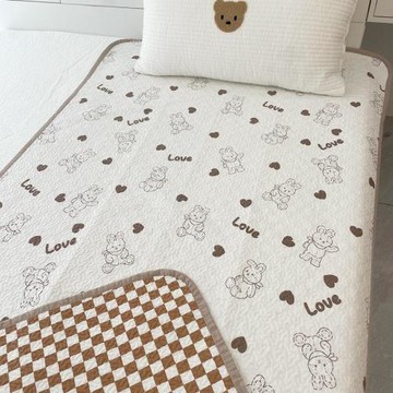 一面絨一面布純棉學生床蓋單人床宿舍小床蓋90x200cm寢室雙面兩用