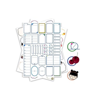 醫碩科技 創意水晶貼-可愛標籤 uv轉印貼紙 一份三張 款式可任選