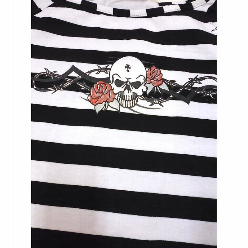 パンクロック ファッション ダメージメッシュ＆ドクロ柄長袖ｔシャツ tee 服 レディース/wot267 パンクロック ファッション ダメージメッシュ＆ドクロ柄長袖t
