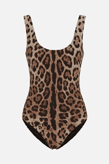 DOLCE & GABBANA leopard printed lycra one-piece swimsuit Woman