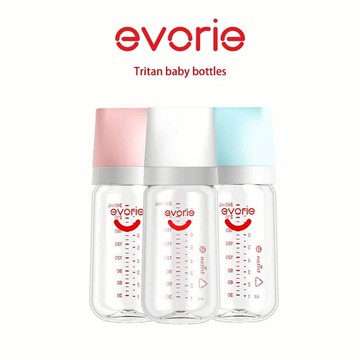 【evorie】Tritan寬口奶瓶 |北歐風嬰兒奶瓶|優於ppsu|貝親小獅王奶嘴可共用 160mL/240mL