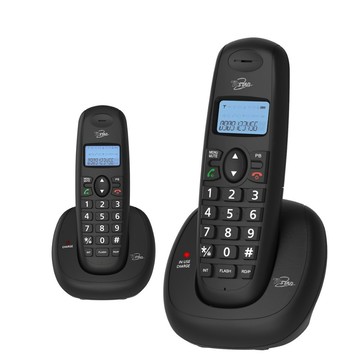 TCSTAR【TCT-PH801BK】數位式2.4G來電顯示雙機無線電話