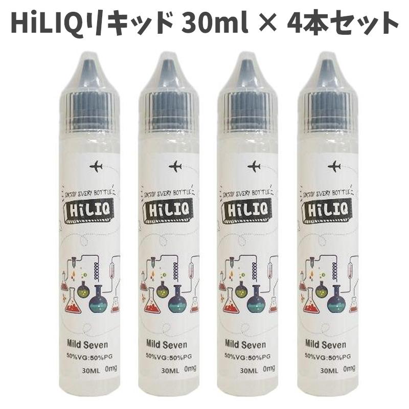 電子タバコ HiLIQ リキッド ハイリク タバコ系 30ml × 4本セット 合計120ml VAPE|マイルドセブン