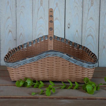 室內裝潢映襯的餅乾色麵包籃　手工編織帶　北歐鄉村風　自然風