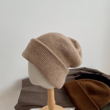 小眾基礎款純色毛線帽子針織堆堆帽百搭秋冬季韓版男女情侶帽潮人