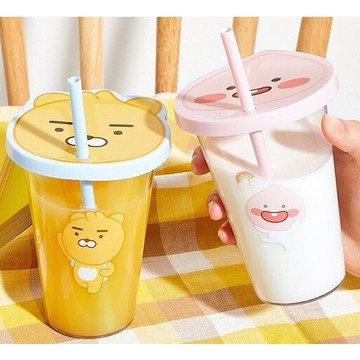 韓國 KAKAO RYAN 萊恩 屁桃 APEACH 杯子 吸管杯 杯 手把杯 水杯 米奇 飲料 湯姆貓與杰利鼠