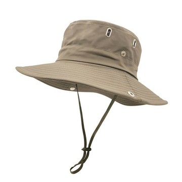 Decoy 戶外登山遮陽防曬輕盈速乾透氣拉繩鈕釦一帽兩用漁夫牛仔帽/顏色可選