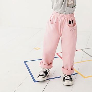 OB嚴選-兔子口袋彈力好動褲/長褲