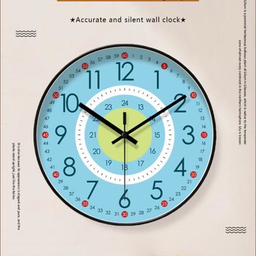 家用靜音鐘表掛鐘客廳臥室靜音高級感時鐘2025新款小學教具石英鐘