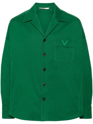 Valentino Garavani - VLogo canvas shirt jacket - men - Cotton/Elastane - 52 - Green