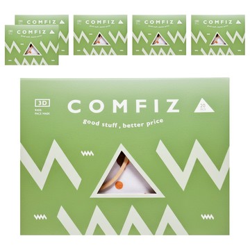 COMFIZ 康菲 大童3D立體醫療口罩 適用7~12歲  20片  水豚一家  6盒