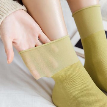 堆堆襪女春夏薄款純棉吸汗防臭中筒襪潮日系百搭無后跟短襪糖果色