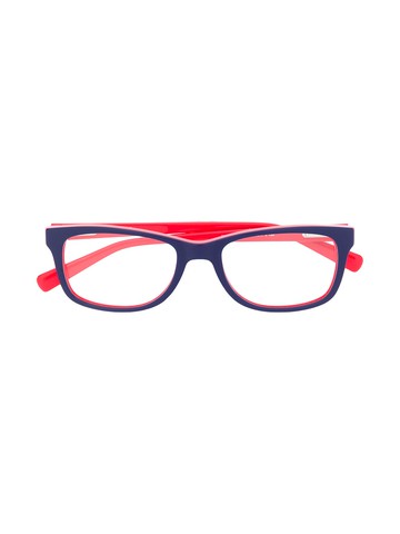 Nike Kids - square frame glasses - kids - Acetate - One Size - Blue