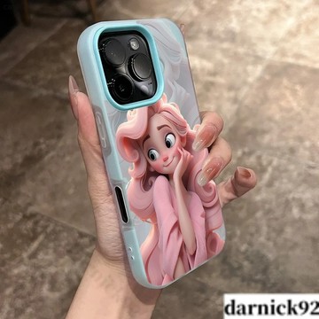 粉发公主磨砂磁吸充電 馬卡龍防摔手機殼 適用iPhone 16 15 14 13 12 Pro Max i11保護殼