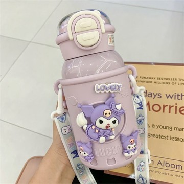 台灣-出貨🔥 庫洛米兒童保溫杯 316 不鏽鋼 小學生上學專用 女孩吸管水壺