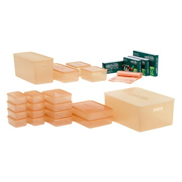 MOFresh 密封容器拉鍊保鮮袋全套組  密封容器及保鮮袋組合  1套