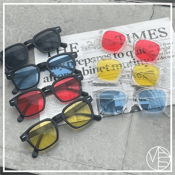 【MKST.STUDIO】 韓國代購 小紅書同款 黑框 有色 權志龍同款 GD 多色 方框 復古 眼鏡 造型眼鏡