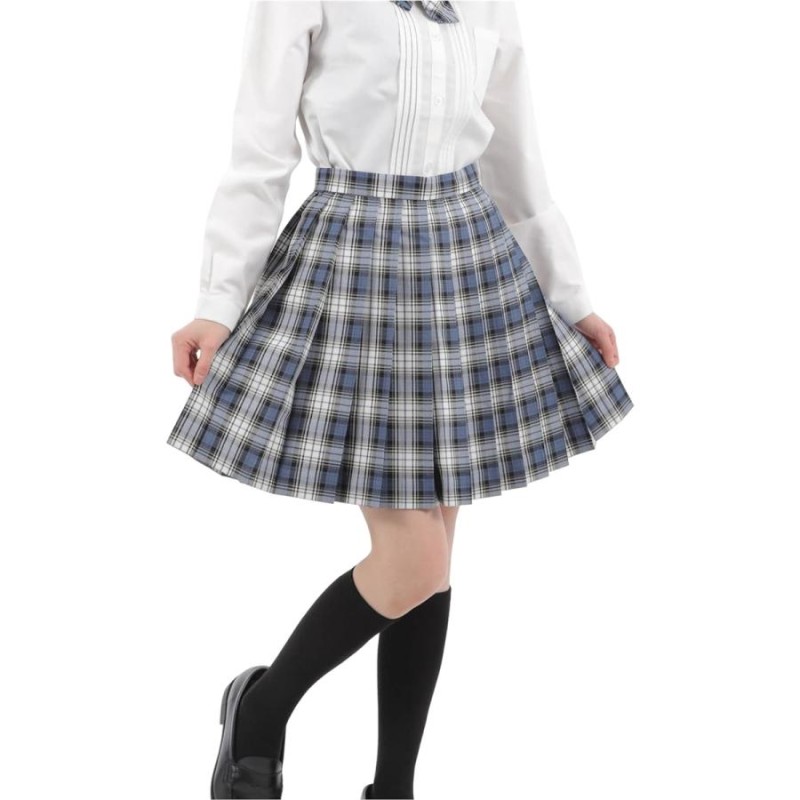 スクールスカート プリーツ チェック柄 制服 学生服 女子校生