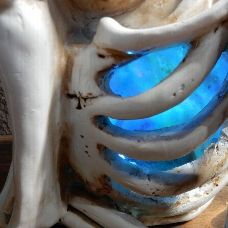光る LED メタリックドクロ はにかむ BE-SHY METALLIC SKULL