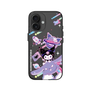 iPhone 16 Clear (相機按鈕) 酷墨灰 - 三麗鷗-酷洛米 Kuromi - 翱翔宇宙