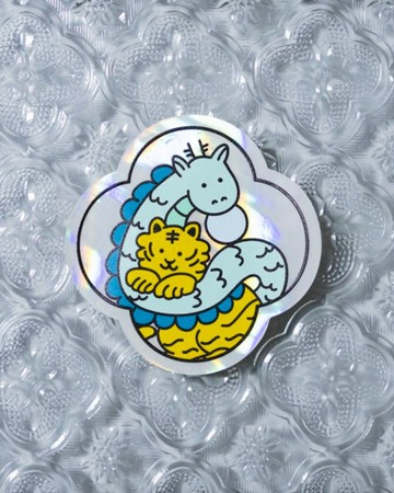 【貼紙】龍虎華玻璃【sticker】