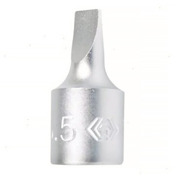 KING TONY 金統立 一字起子頭套筒 1/4 迷你型 拋光 鍍鉻 DIN ISO 2380  1個