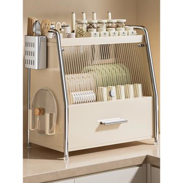 碗碟收納架廚房置物架臺面碗柜多功能碗盤瀝水碗架碗筷餐具收納盒