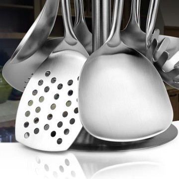 喜詩不銹鋼廚具七件套 304全套勺鏟子 鍋鏟 廚房烹飪廚師工具套裝