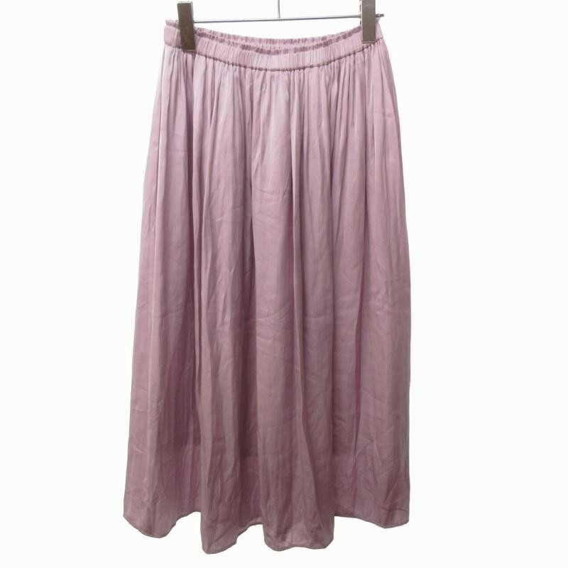 ドニーユ DONEEYU 美品 ウェッティサテンマキシギャザー スカート 