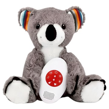 ZAZU 心跳好朋友 聲控感應安撫娃娃  無尾熊 Coco 灰色  1入  15cm