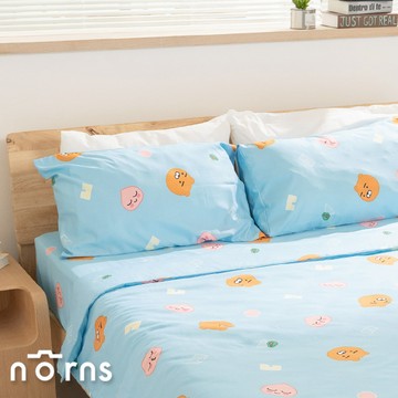 Kakao Friends 萊恩&桃子薄被套 雙人- Norns 正版授權  Tencel天絲™萊賽爾纖維 寢具 吸濕排汗 被子 被單