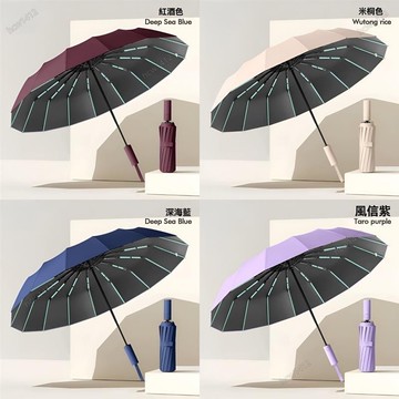 楓葉強推🔥398骨 全自動雨傘折疊輕量加大晴雨兩用學生 太陽傘 紫外綫防曬傘 晴雨傘 摺疊傘 折疊傘 反向傘