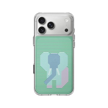iPhone 17 Pro Max Clear Case（相機按鈕） 透明 - The Wildlife Collection 動物野境系列 - 亞洲象 - 線條版