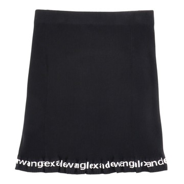 alexanderwang 標誌裝飾羅紋迷你半身裙