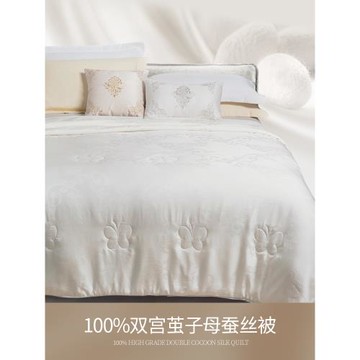100%雙宮桑蠶絲被芯高檔純手工被子母被兒童單人雙人被四季空調被