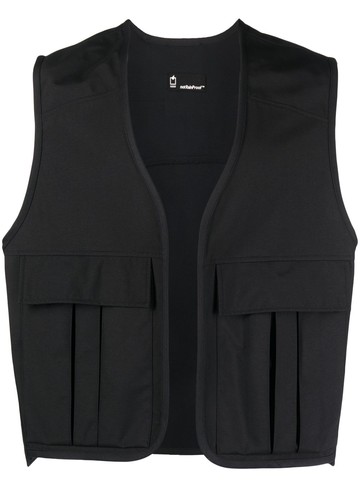 STYLAND - x notRainProof open-front vest - men - Fabric - S - Black